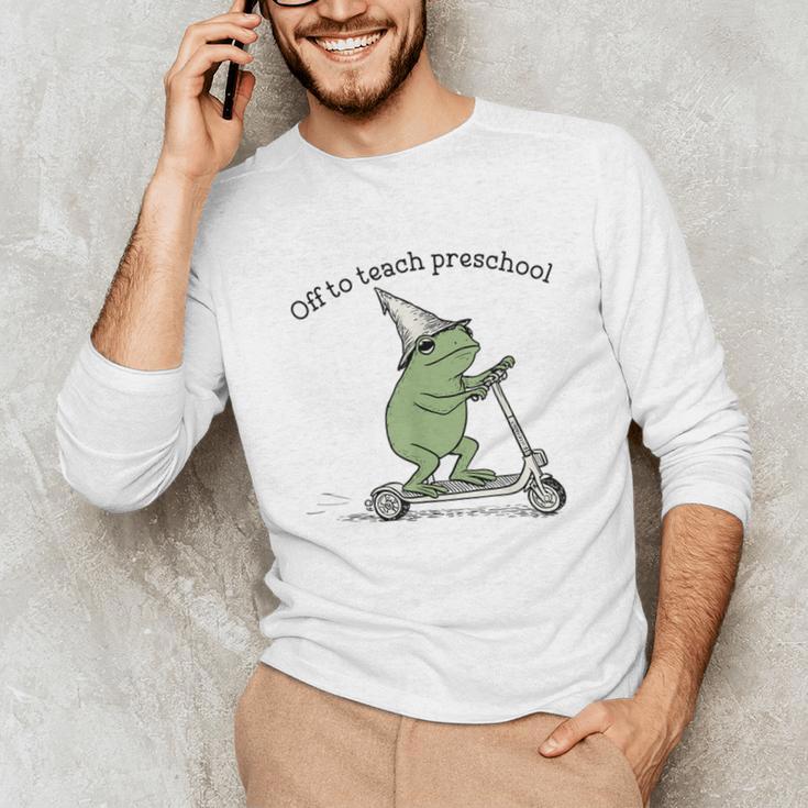 Pre K Grade Teacher Frog Back To School Preschool Unisex Long Sleeve T-Shirt, funny gift Pre K Grade Teacher Frog Back To School Preschool Unisex Long Sleeve T-Shirt, funny gift