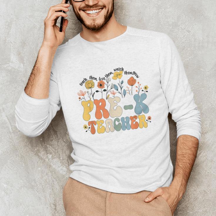 Pre-k Teacher Appreciation Teaching Wildflowers Unisex Long Sleeve T-Shirt, funny gift Pre-k Teacher Appreciation Teaching Wildflowers Unisex Long Sleeve T-Shirt, funny gift