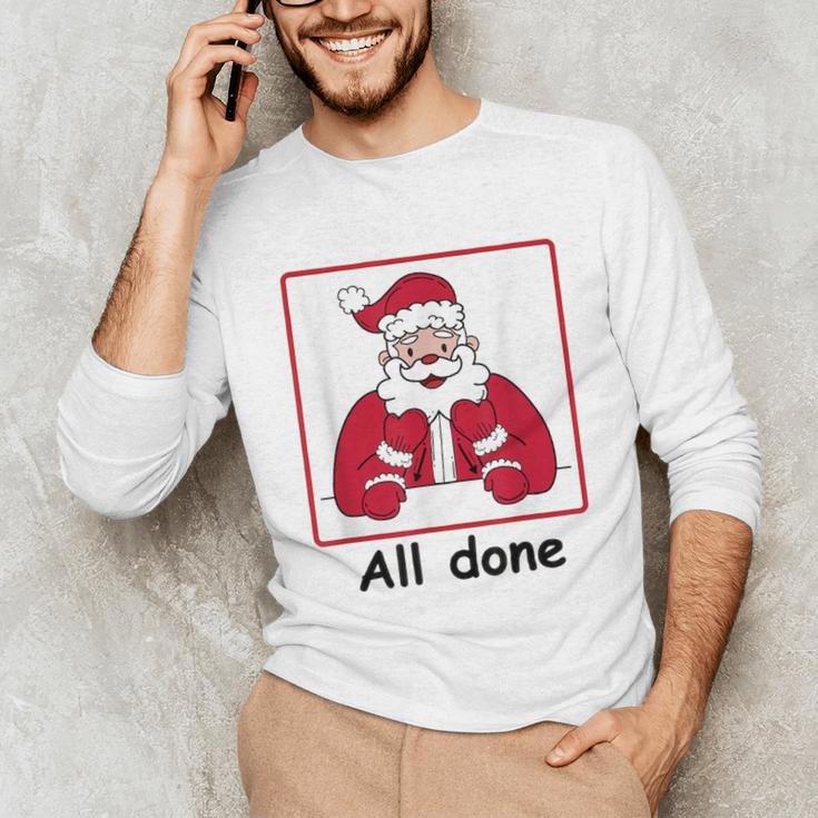 Retro All Done Christmas Special Ed Teacher Team Santa Women Unisex Long Sleeve T-Shirt, funny gift Retro All Done Christmas Special Ed Teacher Team Santa Women Unisex Long Sleeve T-Shirt, funny gift
