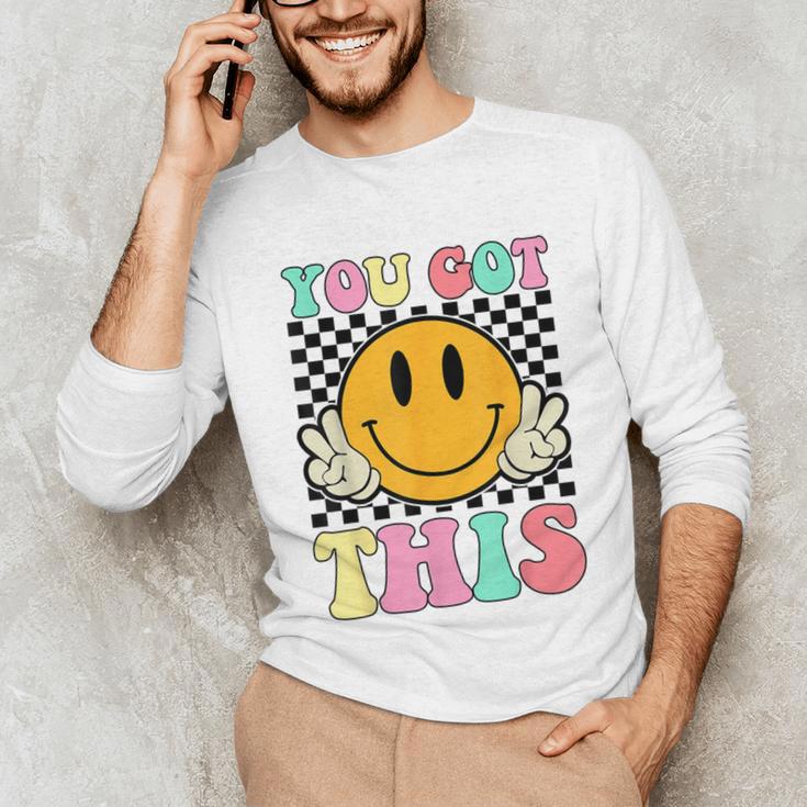 You Got This Retro Smile Motivational Testing Day Teacher Unisex Long Sleeve T-Shirt, funny gift You Got This Retro Smile Motivational Testing Day Teacher Unisex Long Sleeve T-Shirt, funny gift