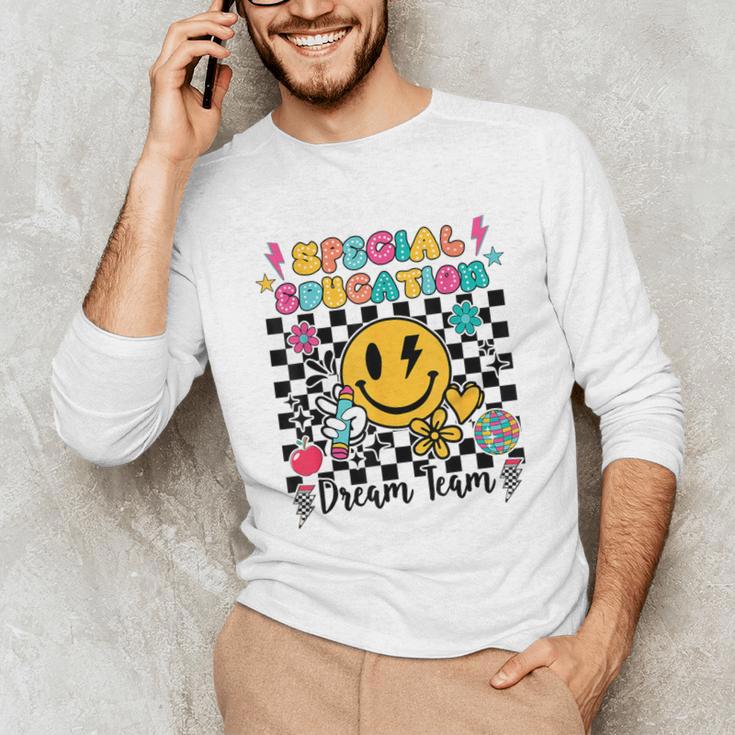 Retro Special Education Squad Groovy Dream Team Teacher Unisex Long Sleeve T-Shirt, funny gift