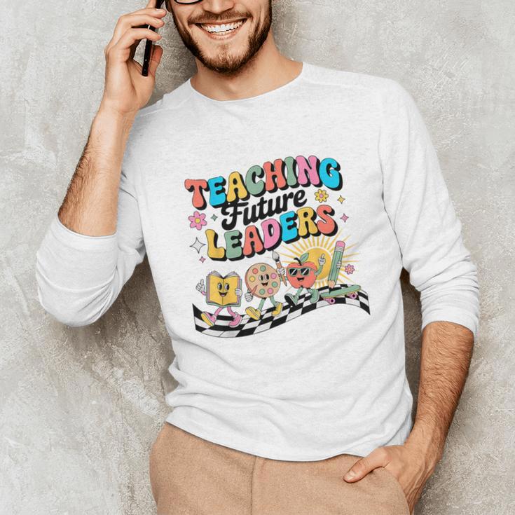 Retro Teaching Future Leaders Groovy Teacher Back To School Unisex Long Sleeve T-Shirt, funny gift Retro Teaching Future Leaders Groovy Teacher Back To School Unisex Long Sleeve T-Shirt, funny gift