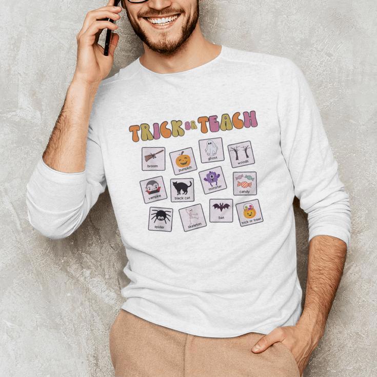 Retro Trick Or Treat Halloween Special Education Teacher Unisex Long Sleeve T-Shirt, funny gift Retro Trick Or Treat Halloween Special Education Teacher Unisex Long Sleeve T-Shirt, funny gift