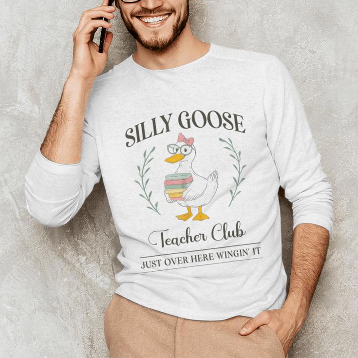 Silly Goose Teacher Club Unisex Long Sleeve T-Shirt, funny gift