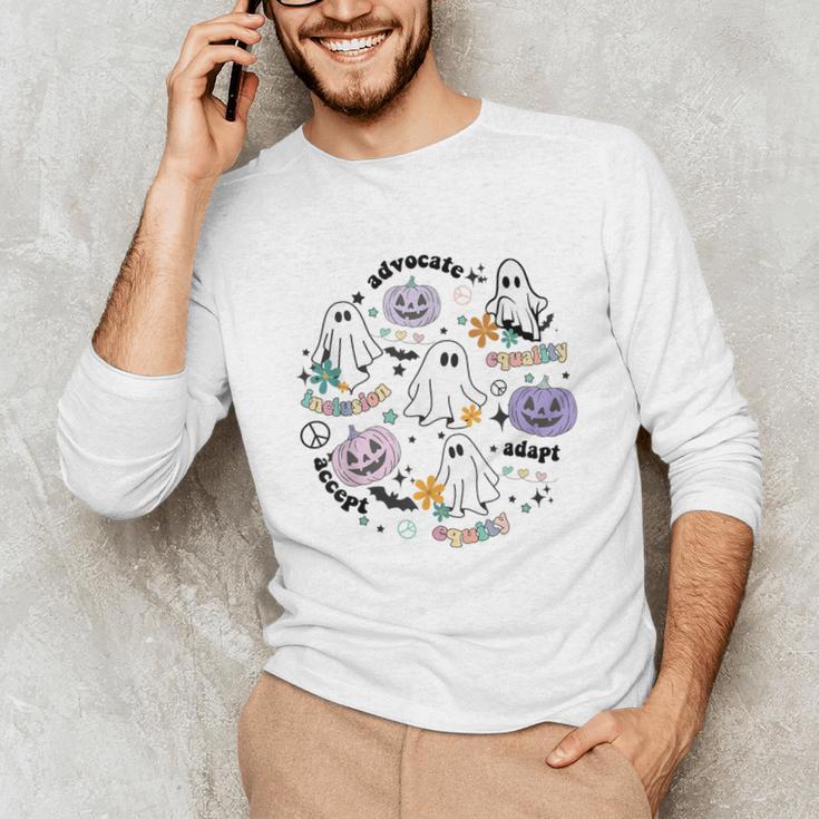 Special Education Teacher Halloween Pumpkin Ghost Inclusion Unisex Long Sleeve T-Shirt, funny gift Special Education Teacher Halloween Pumpkin Ghost Inclusion Unisex Long Sleeve T-Shirt, funny gift