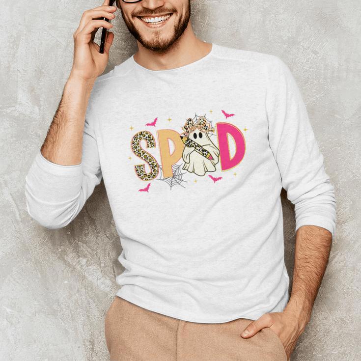 Sped Teacher Halloween Ghost Special Education Preppy Fall Unisex Long Sleeve T-Shirt, funny gift Sped Teacher Halloween Ghost Special Education Preppy Fall Unisex Long Sleeve T-Shirt, funny gift