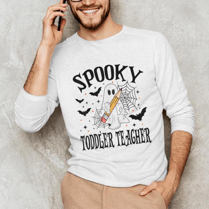 Spooky Toddler Teacher Halloween School Unisex Long Sleeve T-Shirt, funny gift Spooky Toddler Teacher Halloween School Unisex Long Sleeve T-Shirt, funny gift
