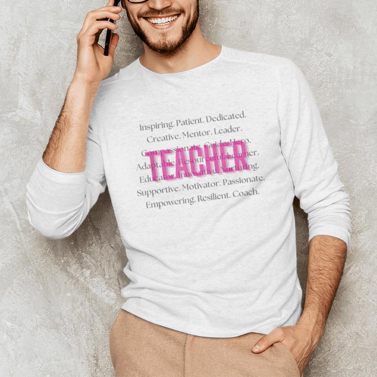 TEACH Inspirational Teacher Comfortable & Stylish T-Shirt Unisex Long Sleeve T-Shirt, funny gift