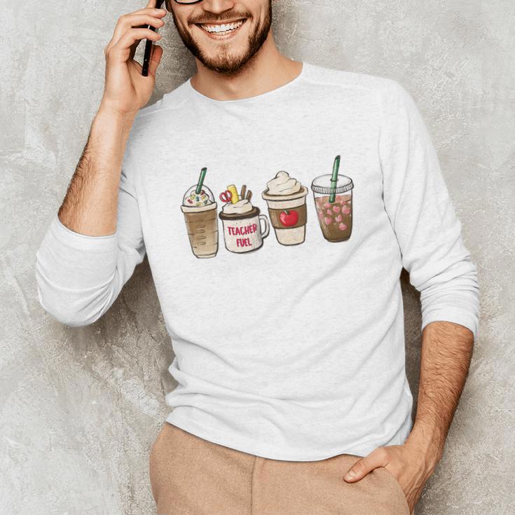 Teacher Fuel Coffee Teacher Mug Latte Iced Coffee Fall Unisex Long Sleeve T-Shirt, funny gift Teacher Fuel Coffee Teacher Mug Latte Iced Coffee Fall Unisex Long Sleeve T-Shirt, funny gift