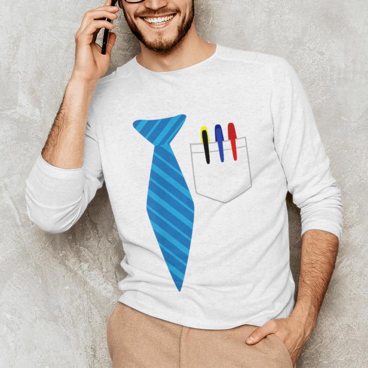 Teacher Tie & Pocket Protector Costume School Unisex Long Sleeve T-Shirt, funny gift Teacher Tie & Pocket Protector Costume School Unisex Long Sleeve T-Shirt, funny gift