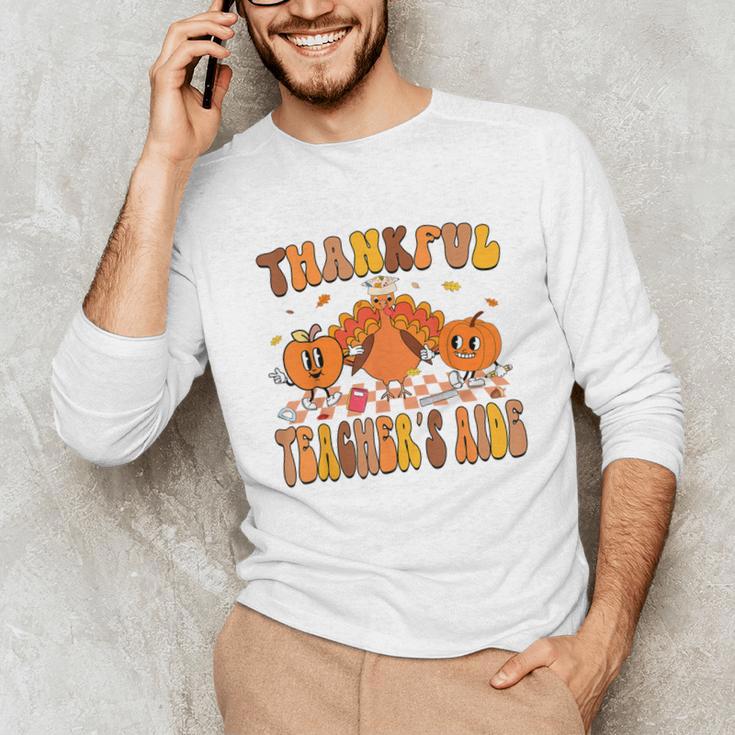 Thankful Teacher's Aide Thanksgiving Autumn Fall Women Men Unisex Long Sleeve T-Shirt, funny gift Thankful Teacher's Aide Thanksgiving Autumn Fall Women Men Unisex Long Sleeve T-Shirt, funny gift