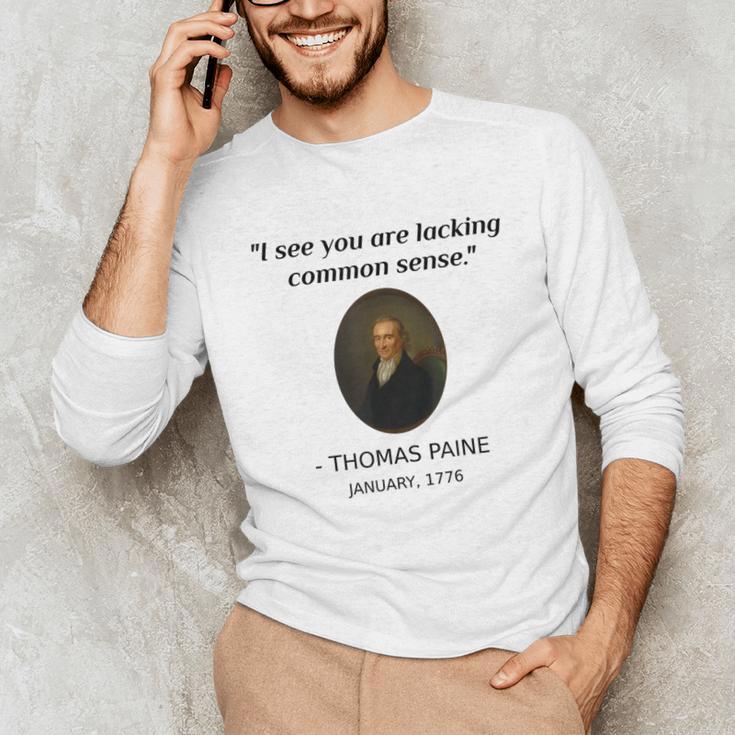 Thomas Paine Common Sense USA History Teacher Student Unisex Long Sleeve T-Shirt, funny gift