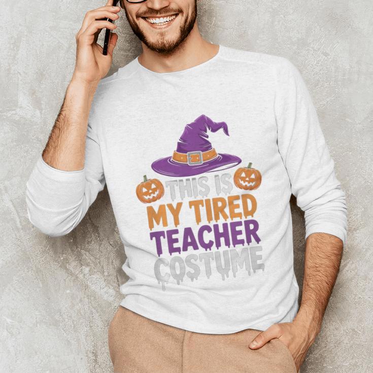 This Is My Tired Teacher Costume Halloween Premium Tri-Blend Unisex Long Sleeve T-Shirt, funny gift This Is My Tired Teacher Costume Halloween Premium Tri-Blend Unisex Long Sleeve T-Shirt, funny gift