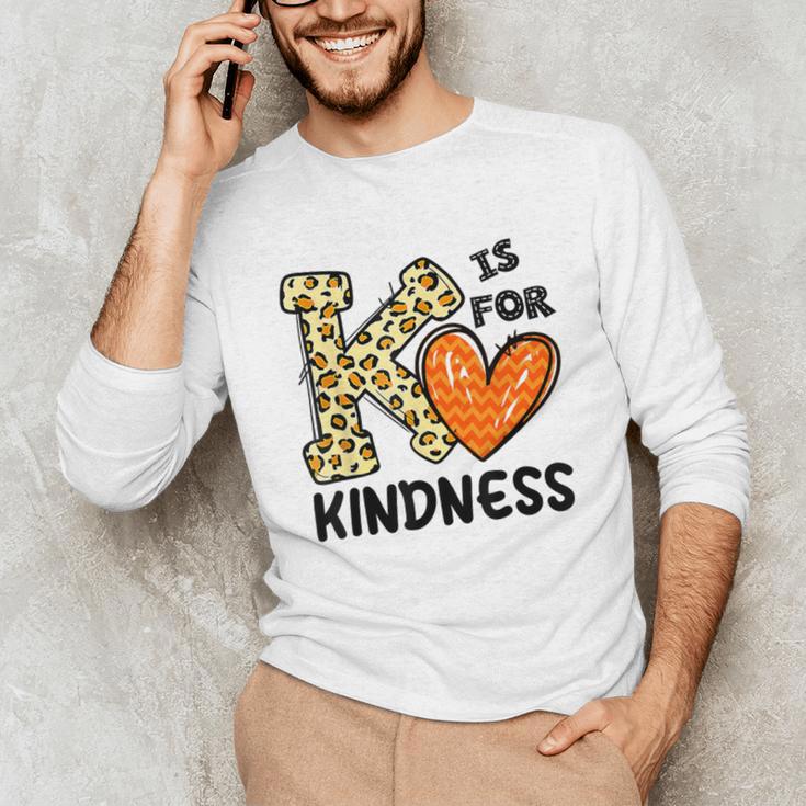 Unity Day K Is For Kindness Anti Bullying Orange Teacher Men Women Kids Unisex Long Sleeve T-Shirt, funny gift Unity Day K Is For Kindness Anti Bullying Orange Teacher Men Women Kids Unisex Long Sleeve T-Shirt, funny gift