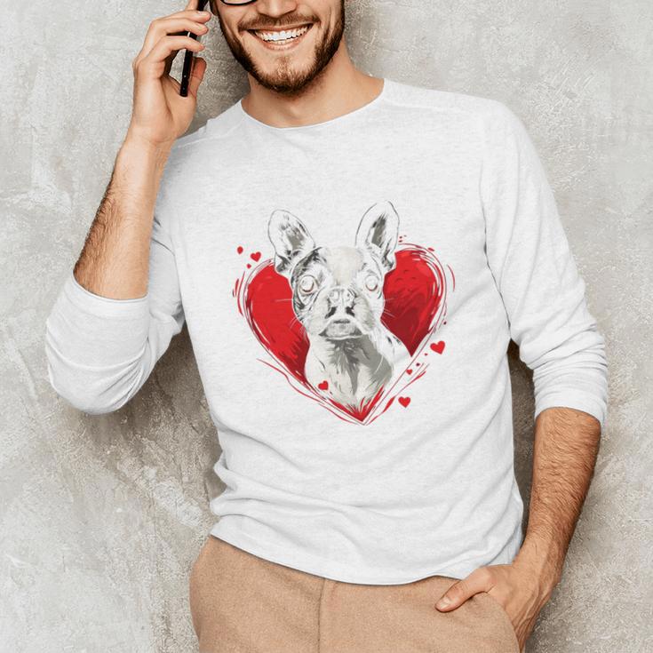 Valentine's Day Boston Terrier Dog Unisex Long Sleeve T-Shirt, funny gift