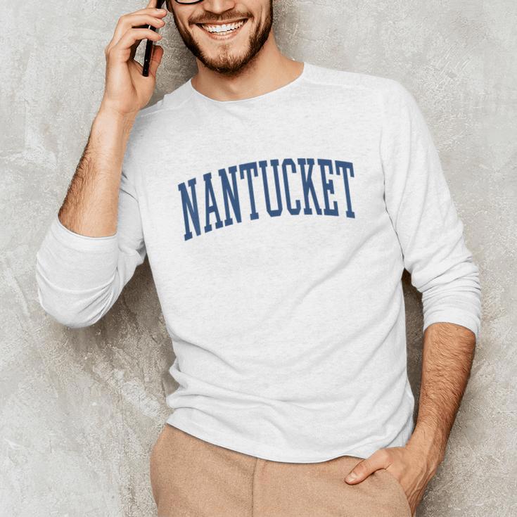 Varsity Grey Nantucket Unisex Long Sleeve T-Shirt, funny gift