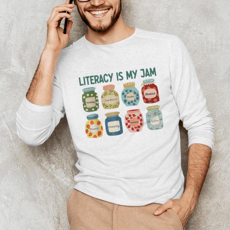 Women Literacy Is My Jam Literacy Teacher Reading Teacher Unisex Long Sleeve T-Shirt, funny gift Women Literacy Is My Jam Literacy Teacher Reading Teacher Unisex Long Sleeve T-Shirt, funny gift