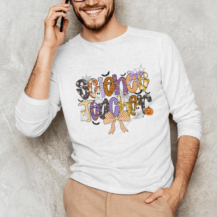 Women Spooky Science Teacher Halloween Science Stem Teacher Unisex Long Sleeve T-Shirt, funny gift