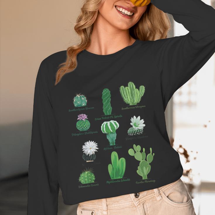 10 Types Of Cactus Succulent Teacher Chart Cactus Lover Tee Unisex Long Sleeve T-Shirt, funny design