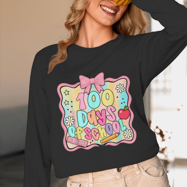 100 Days Of School Preppy 100th Day Of School Teacher Kids Unisex Long Sleeve T-Shirt, funny design 100 Days Of School Preppy 100th Day Of School Teacher Kids Unisex Long Sleeve T-Shirt, funny design