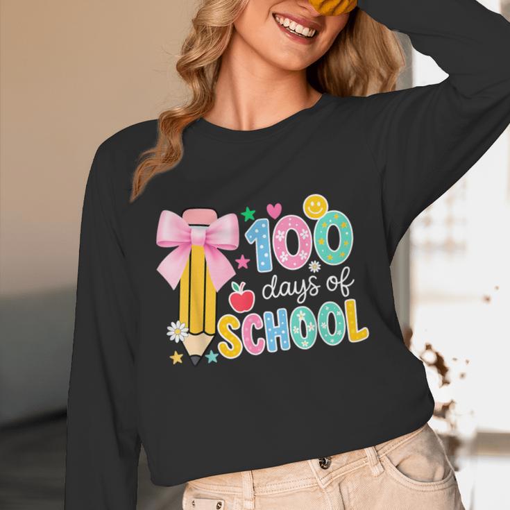 100 Days Of School Preppy 100th Day Of School Teachers Girls Unisex Long Sleeve T-Shirt, funny design 100 Days Of School Preppy 100th Day Of School Teachers Girls Unisex Long Sleeve T-Shirt, funny design