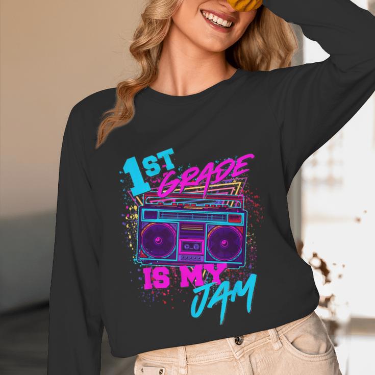 1st Grade Is My Jam Vintage 80s 80's Teacher Student Retro Unisex Long Sleeve T-Shirt, funny design 1st Grade Is My Jam Vintage 80s 80's Teacher Student Retro Unisex Long Sleeve T-Shirt, funny design