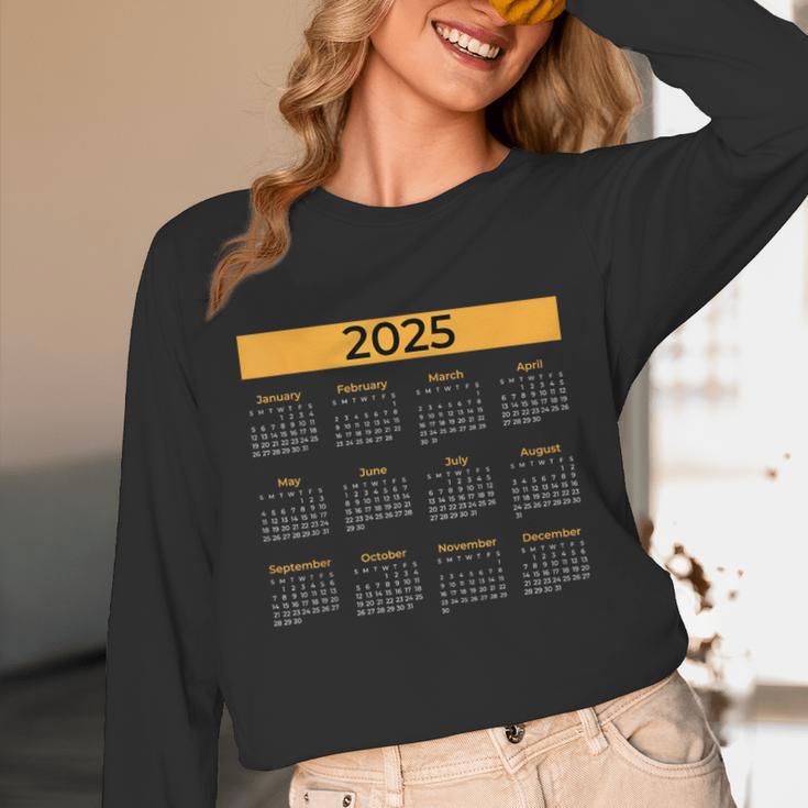 2025 Calendar For Planners Teachers Offices Months Unisex Long Sleeve T-Shirt, funny design 2025 Calendar For Planners Teachers Offices Months Unisex Long Sleeve T-Shirt, funny design