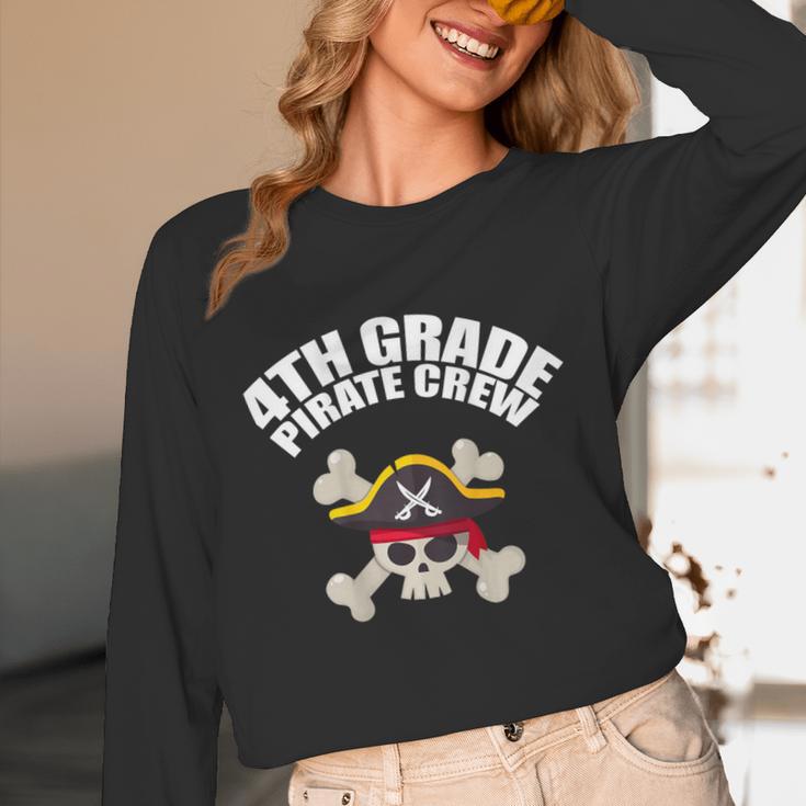 4th Grade Pirate Crew Halloween Costume Cool Teacher Student Unisex Long Sleeve T-Shirt, funny design 4th Grade Pirate Crew Halloween Costume Cool Teacher Student Unisex Long Sleeve T-Shirt, funny design