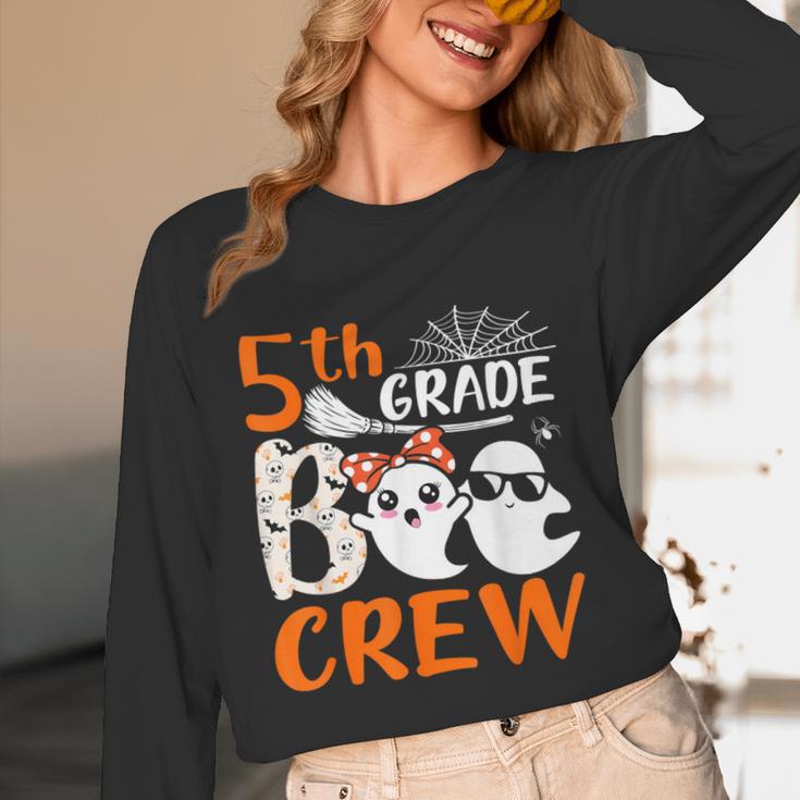 5th Grade Boo Crew Teachers Students Ghost Halloween Unisex Long Sleeve T-Shirt, funny design
