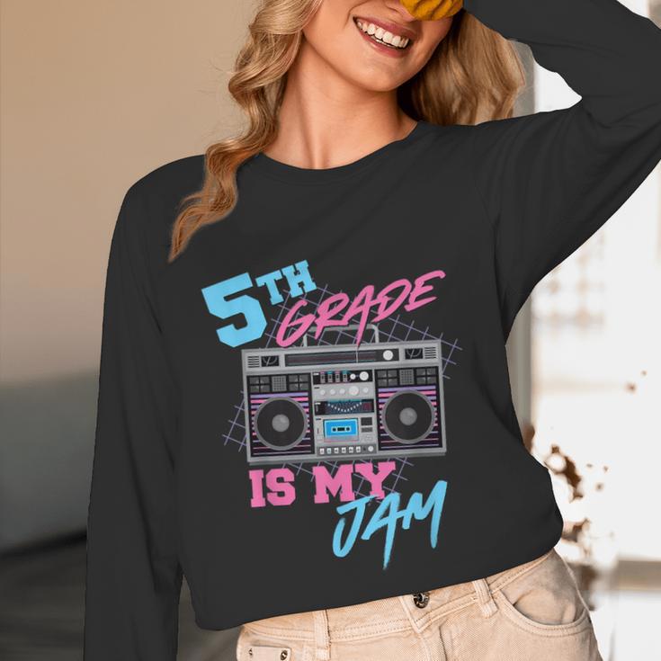 5th Grade Is My Jam Vintage 80s Boombox Teacher Student Unisex Long Sleeve T-Shirt, funny design 5th Grade Is My Jam Vintage 80s Boombox Teacher Student Unisex Long Sleeve T-Shirt, funny design