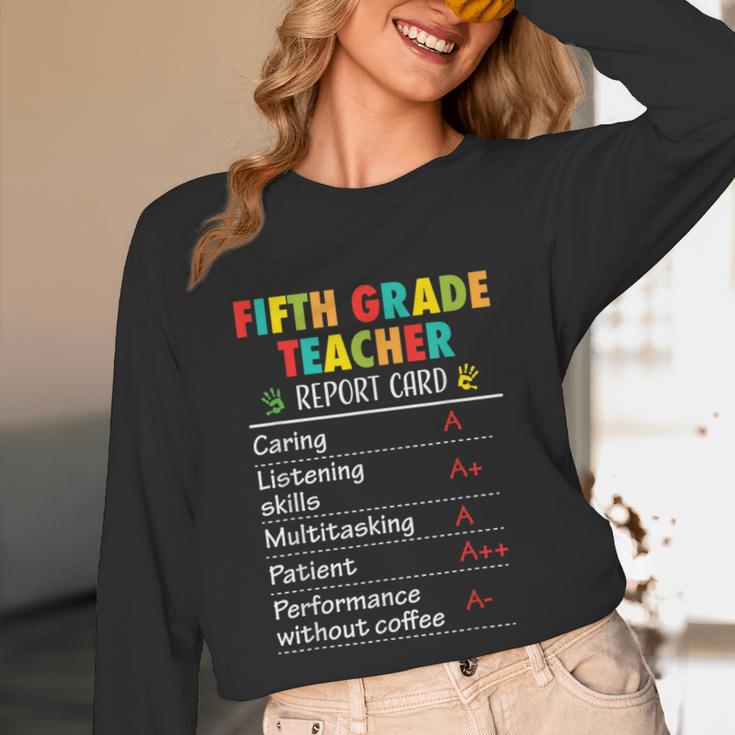 5th Grade Teacher Report Card Appreciation Men Women Unisex Long Sleeve T-Shirt, funny design