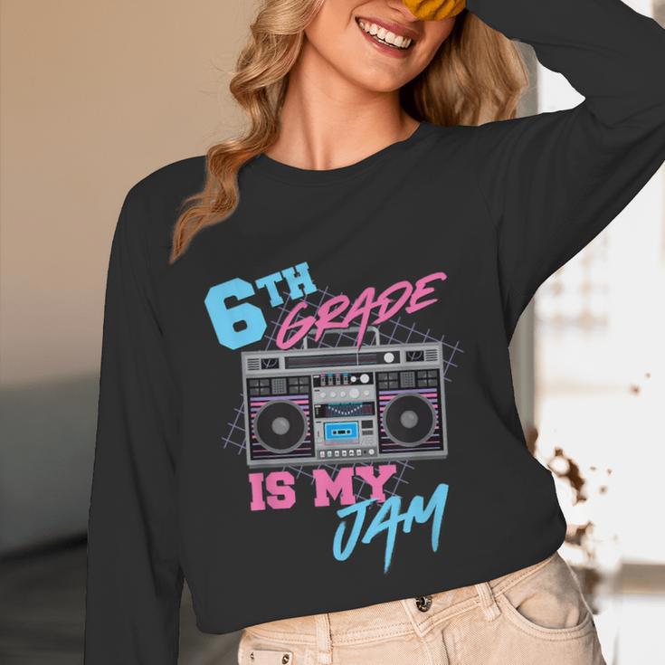 6th Grade Is My Jam Vintage 80s Boombox Teacher Student Unisex Long Sleeve T-Shirt, funny design 6th Grade Is My Jam Vintage 80s Boombox Teacher Student Unisex Long Sleeve T-Shirt, funny design