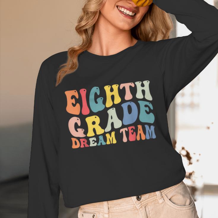8th Grade Dream Team Teachers Boys Kids Retro Back To School Unisex Long Sleeve T-Shirt, funny design 8th Grade Dream Team Teachers Boys Kids Retro Back To School Unisex Long Sleeve T-Shirt, funny design