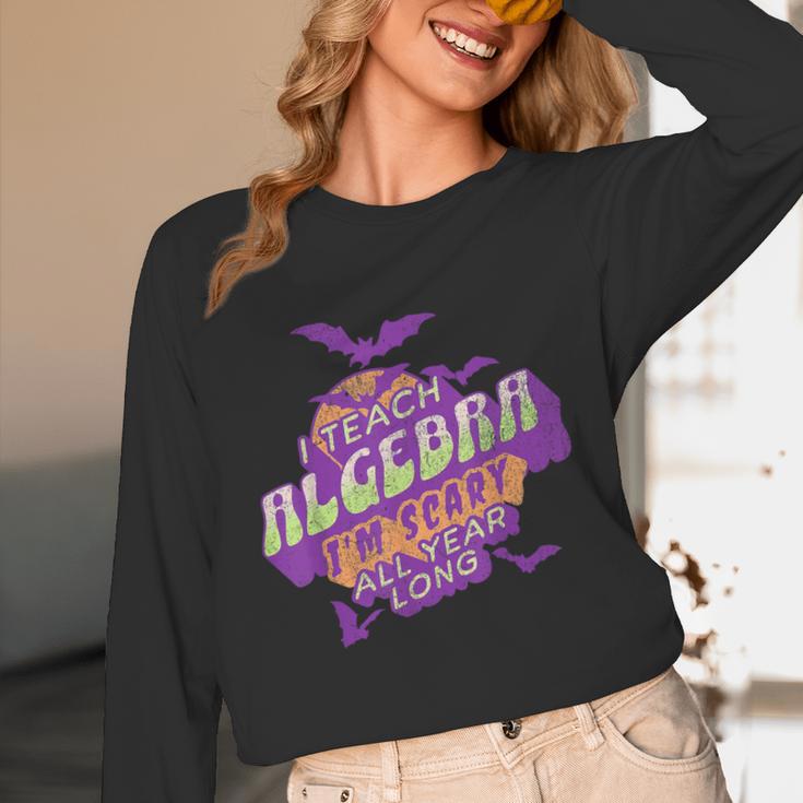 Algebra Teacher Halloween Spooky Ghost Math Mathematics Grad Unisex Long Sleeve T-Shirt, funny design Algebra Teacher Halloween Spooky Ghost Math Mathematics Grad Unisex Long Sleeve T-Shirt, funny design
