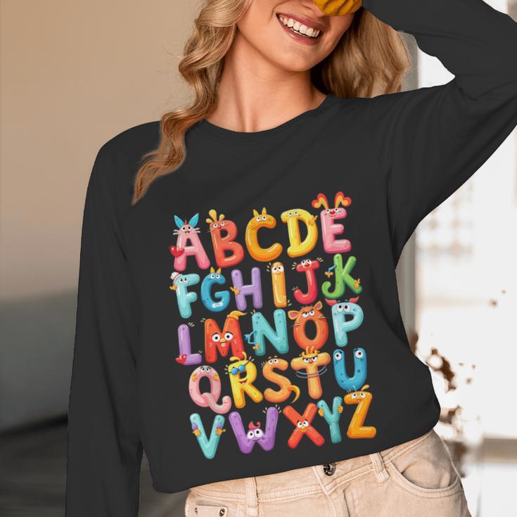 Alphabet A-Z ABC Kids Back To School Pre K Teachers Unisex Long Sleeve T-Shirt, funny design Alphabet A-Z ABC Kids Back To School Pre K Teachers Unisex Long Sleeve T-Shirt, funny design