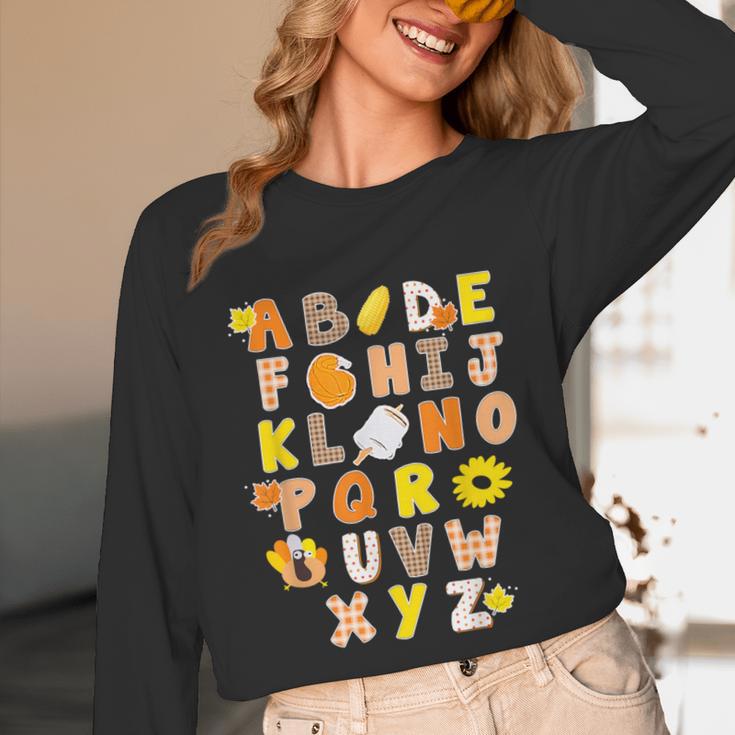 Alphabet Turkey Thanksgiving Costume Preschool Teacher Men Women Unisex Long Sleeve T-Shirt, funny design Alphabet Turkey Thanksgiving Costume Preschool Teacher Men Women Unisex Long Sleeve T-Shirt, funny design