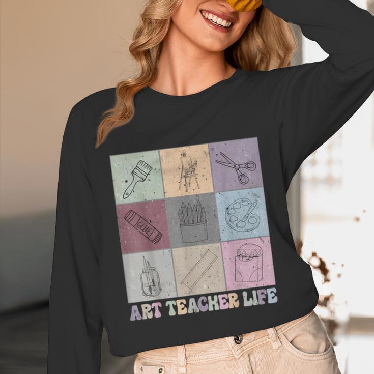 Art Teacher Life Retro Groovy Teaching Future Artists Unisex Long Sleeve T-Shirt, funny design Art Teacher Life Retro Groovy Teaching Future Artists Unisex Long Sleeve T-Shirt, funny design