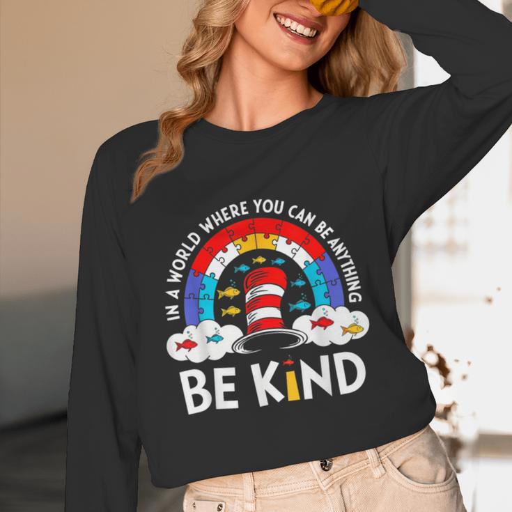 Autism Awareness For Teacher Why Fit In Doctor Cat Hat Cool Unisex Long Sleeve T-Shirt, funny design