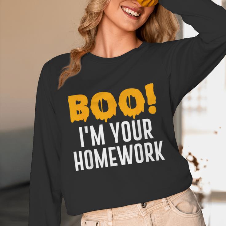Boo I'm Your Homework Halloween Teacher Costume Unisex Long Sleeve T-Shirt, funny design Boo I'm Your Homework Halloween Teacher Costume Unisex Long Sleeve T-Shirt, funny design