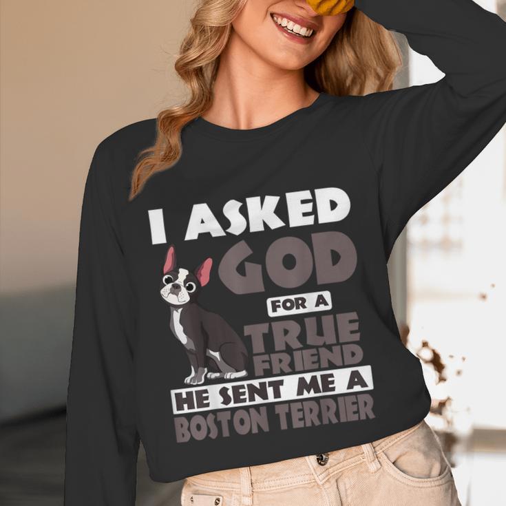 Boston Terrier American Gentleman Non-Sporting Dog Lover Unisex Long Sleeve T-Shirt, funny design