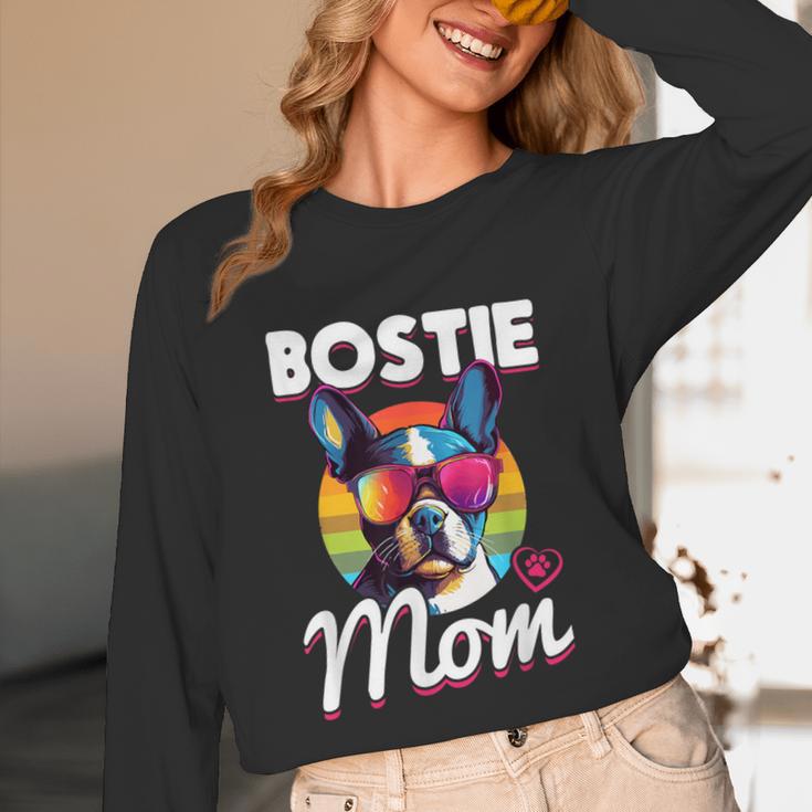 Boston Terrier Bostie Dog Breed Pet Bostie Mom Unisex Long Sleeve T-Shirt, funny design