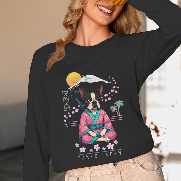 Boston Terrier Boston Bull Terrier Unisex Long Sleeve T-Shirt, funny design