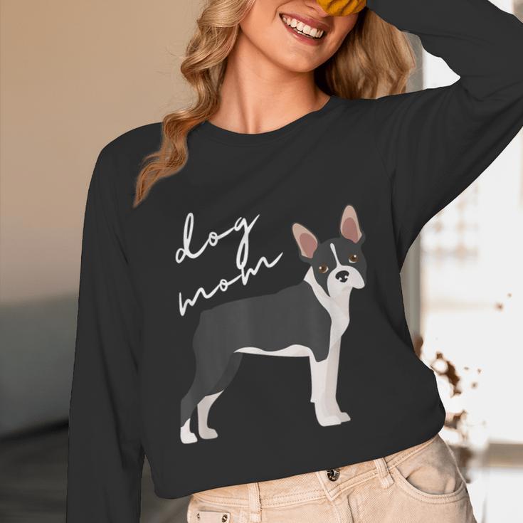 Boston Terrier Dog Mom Woman Women Unisex Long Sleeve T-Shirt, funny design