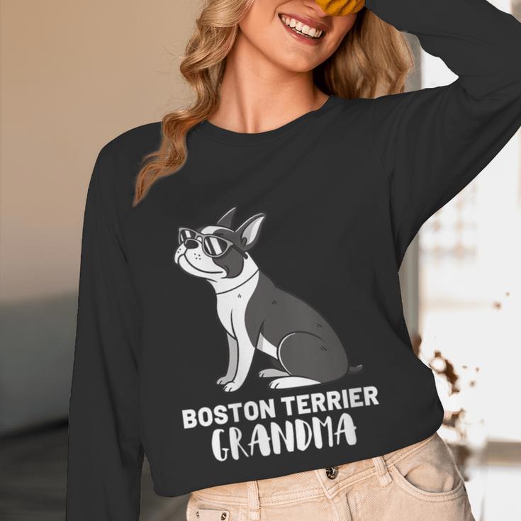 Boston Terrier Dog Owner Grandma Unisex Long Sleeve T-Shirt, funny design