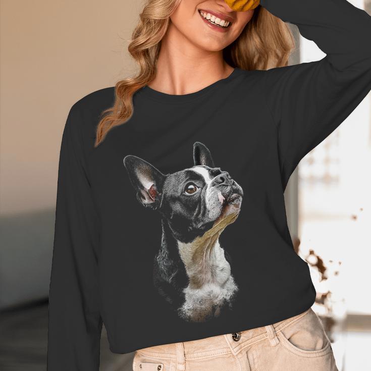 Boston Terrier Dog Graphic Pet Art Boston Terrier For Men Women Kids Unisex Long Sleeve T-Shirt, funny design