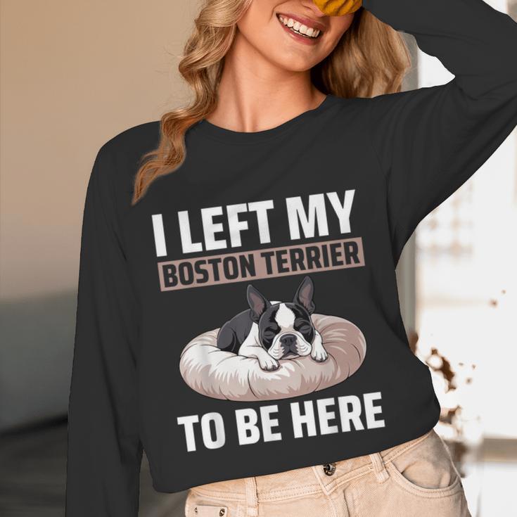 Boston Terrier Dog Unisex Long Sleeve T-Shirt, funny design