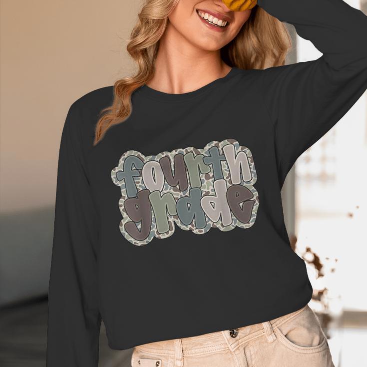 Camo Team 4th Grade Squad Back To School Teacher Kids Boys Unisex Long Sleeve T-Shirt, funny design Camo Team 4th Grade Squad Back To School Teacher Kids Boys Unisex Long Sleeve T-Shirt, funny design