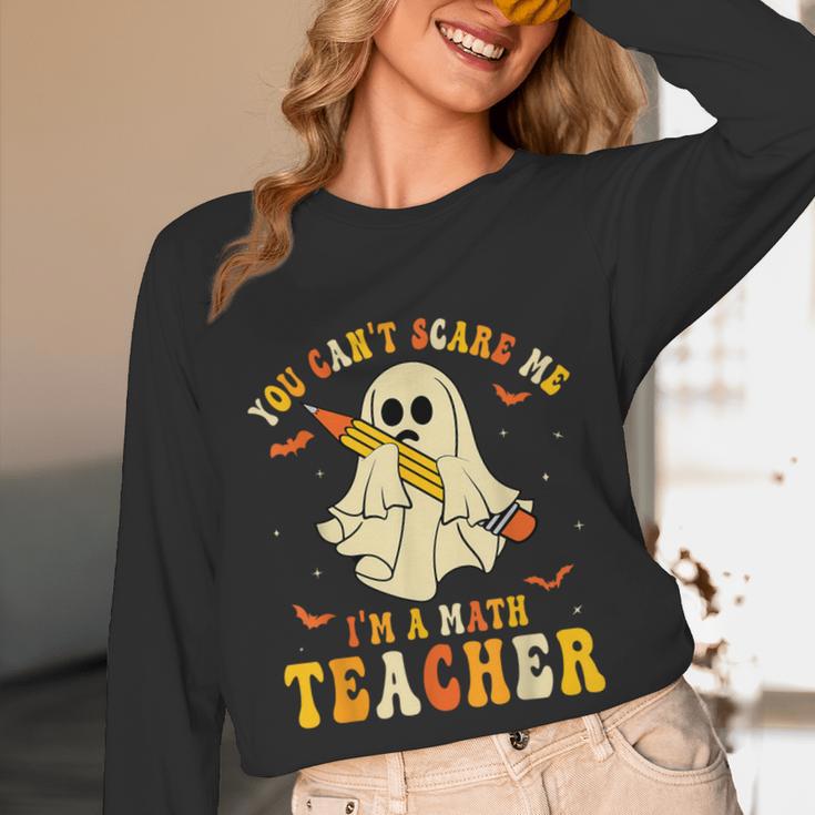 You Can't Scare Me I'm A Math Teacher Halloween Ghost Groovy Unisex Long Sleeve T-Shirt, funny design You Can't Scare Me I'm A Math Teacher Halloween Ghost Groovy Unisex Long Sleeve T-Shirt, funny design