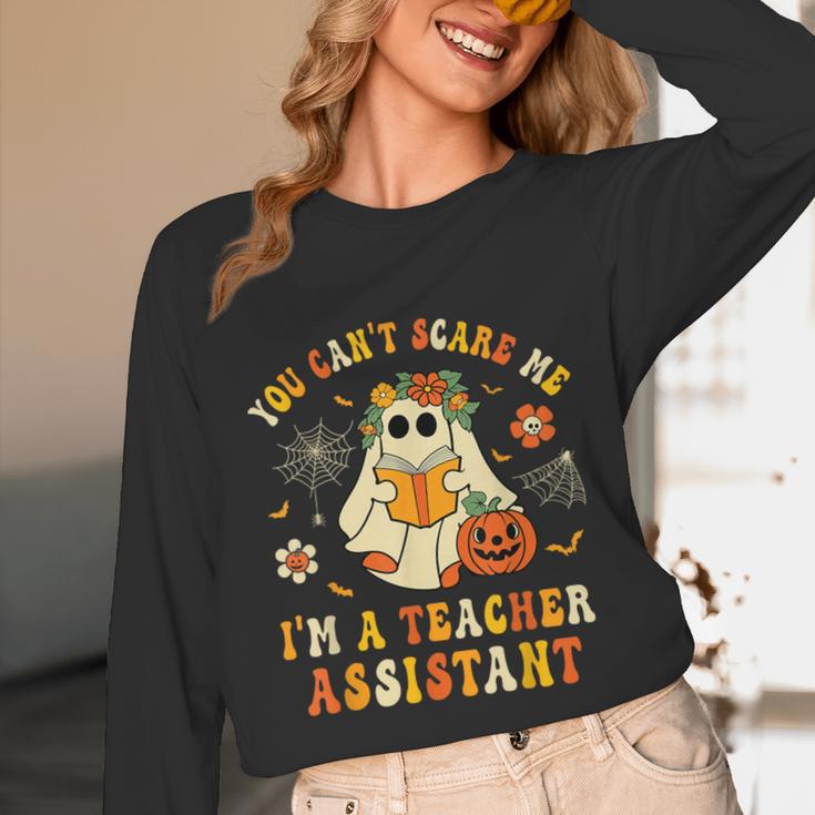 You Can't Scare Me I'm A School Teachers Assistant Halloween Unisex Long Sleeve T-Shirt, funny design