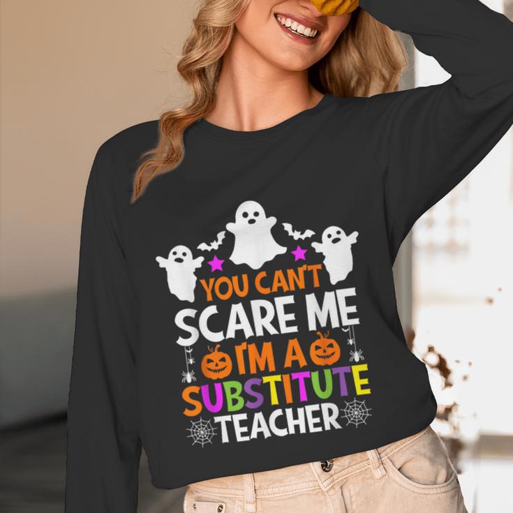 You Can't Scare Me I'm A Substitute Teacher Shirt Halloween Unisex Long Sleeve T-Shirt, funny design You Can't Scare Me I'm A Substitute Teacher Shirt Halloween Unisex Long Sleeve T-Shirt, funny design